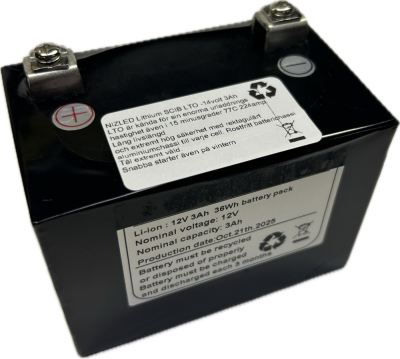 Li-ion Enduro batteri 14 volt 3Ah med LTO cell, passar KTM 2024-