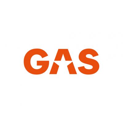GAS-klistermærke 16x5.5cm, orange