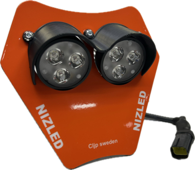 KTM lampemontering i tre prisklasser, (R40drl) den tunge/(E30) 37w lette lampe/(E40) som er den mest kraftfulde