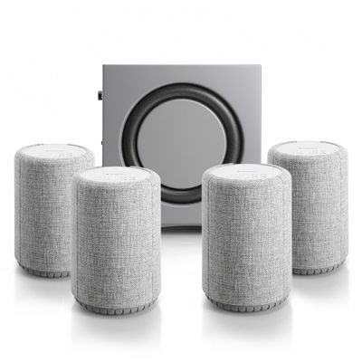 Audio Pro A10 & Addon C-Sub 4.1 högtalarpaket, ljusgrå