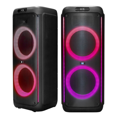 2-pak Arcsound HAZE XXL, tung festhøjttaler med trådløs mikrofon og Bluetooth