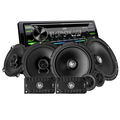 JVC KD-T922BT & DLS PA for- og bagsystem, bilstereopakke