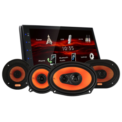 JVC KW-M180BT & GAS MAD X1-højttalere, bilstereopakke