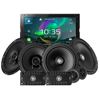 JVC KW-M875DBW med DLS Performance-højttalere, bilstereopakke