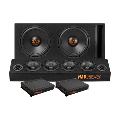 GAS MAD B2-212V grundpakke & GAS MAD PB2-46 raggarplanke med forstærker