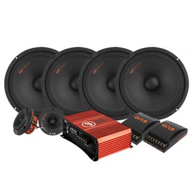 4-pak GAS MAD PM2-104 med PT2-254 SPL-pakke med forstærker, medium