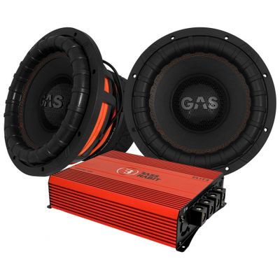 2-pak GAS MAX S2-12D1 & SPL ELITE 5100.1DF, baspakke