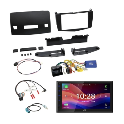 JVC KW-M695DBW bilstereopakke til Mercedes C-klasse 2007-2011 (med knapper)