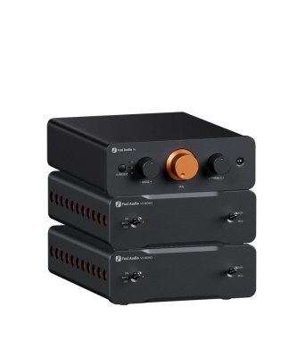 Fosi Audio P4 med dobbel V3 Mono, kompakt stereokombo