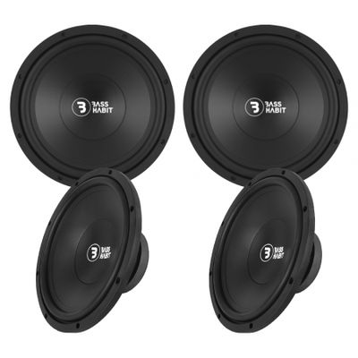 4-pack Bass Habit PL300, 12 tums baselement