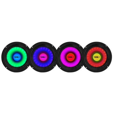 4-pack DS18 PRO-X6.4RGB, 6,5 tommer RGB LED-mellemtonebas