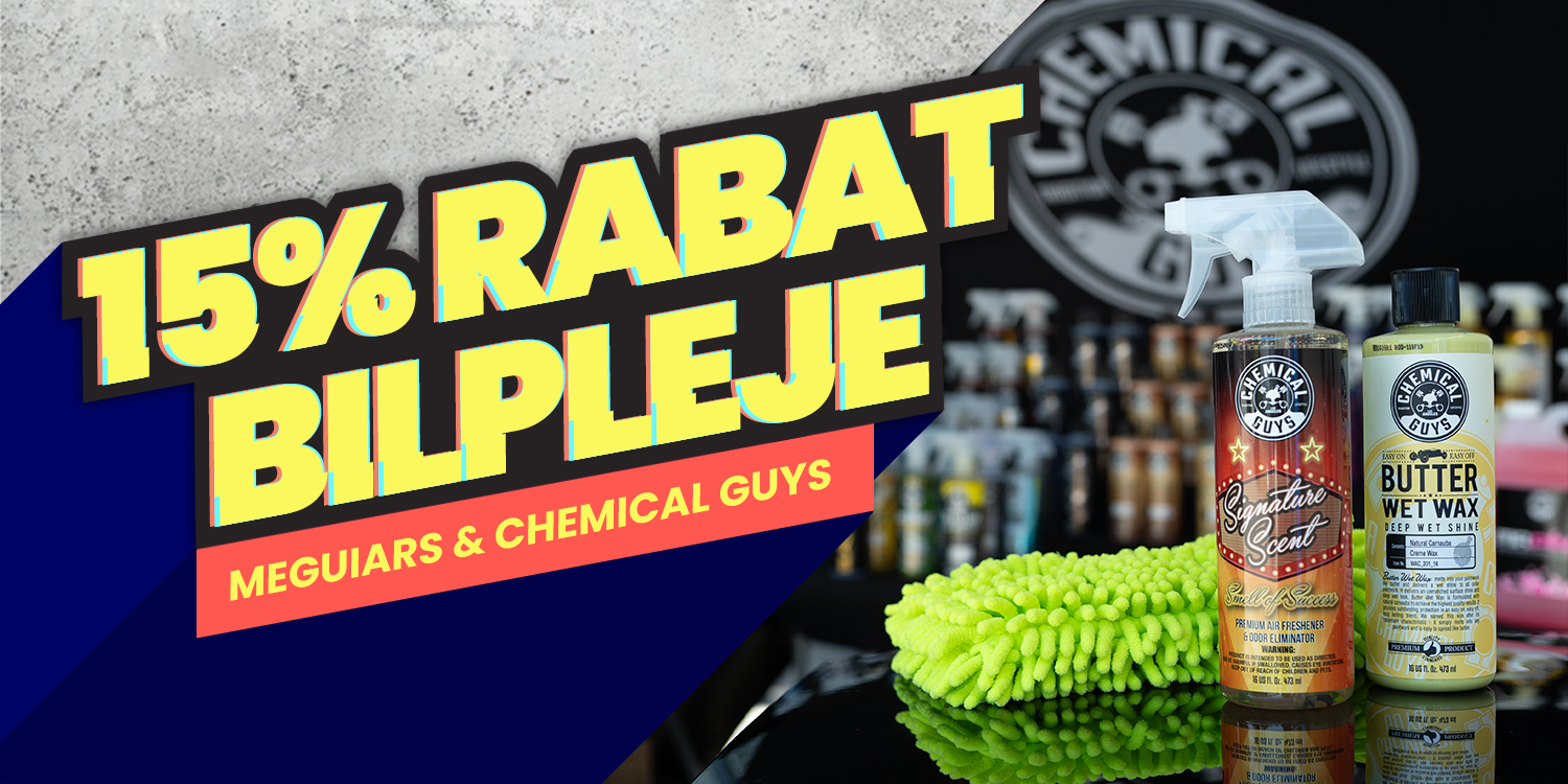 15% på BIlvård från Meguiars och Chemical Guys